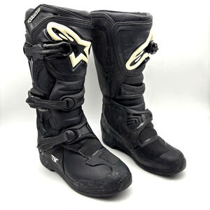 Alpinestars Tech 3 Black on Black Motocross Off-road MX Boots Men's 6 EU39